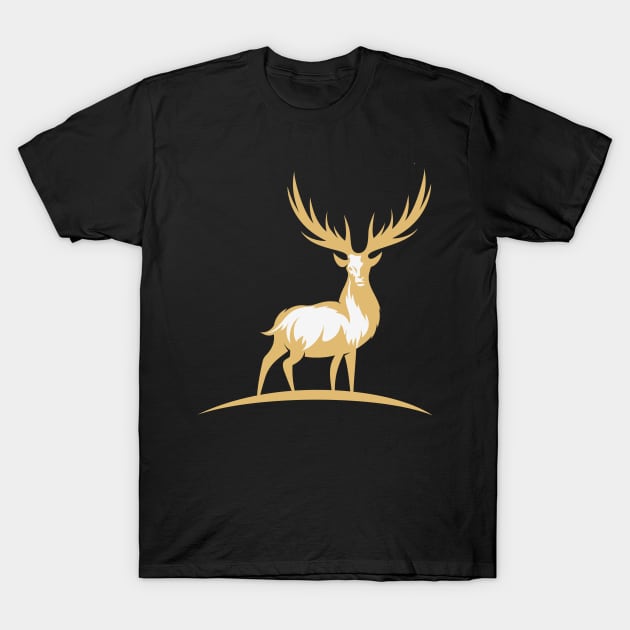 Christmas Deer T-Shirt by Whatastory